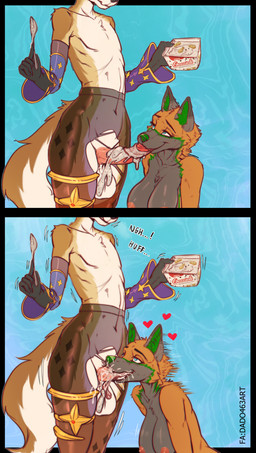 Rating: e
ID: 5600737
Date: 2025-05-26 20:09:51 -0400
Status: active
Score: 26
absurd_res anthro areola armwear balls bodily_fluids bottomwear breasts canid canine canis clenched_teeth clothed clothing comic container cum cum_in_mouth cum_inside cum_on_face cutlery dado463art dessert digital_media_(artwork) domestic_dog duo ejaculation elbow_gloves erection fellatio female female_penetrated food food_fetish food_on_penis food_play fur genital_fluids genitals gloves gocciole handwear hi_res holding_container holding_object holding_spoon humanoid_genitalia humanoid_penis ice_cream ice_cream_on_penis kitchen_utensils male male/female male_penetrating male_penetrating_female mammal nipples open_mouth oral oral_penetration pants penetration penile penile_penetration penis sex simple_background slim slim_anthro slim_male smile spoon standing tail teeth tongue tongue_out tools topless topless_anthro topless_male torn_bottomwear torn_clothing torn_pants white_body white_fur post #5600737