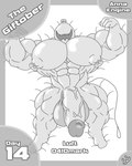 4:5 abs absurd_res alternate_species animate_inanimate annaengine anthro balloon balloon_humanoid balls barefoot biceps big_muscles big_nipples big_pecs big_penis border circumcised cord cord_tail digital_drawing_(artwork) digital_media_(artwork) english_text eyeless feet flaccid flexing front_view genitals grey_border hi_res huge_pecs humanoid humanoid_genitalia humanoid_penis humanoidized inanimate_object inflatable latex latex_body living_balloon living_inflatable lying male monochrome monotone_body muscular muscular_humanoid muscular_male navel nipples not_furry nude on_back open_mouth pecs penis portrait raised_arms simple_background smile solo tail teeth text thin_tail unusual_anatomy unusual_nipples vein veiny_penis white_background