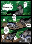 canid canine canis comic detailed_background dialogue digital_media_(artwork) dubius english_text feral group male mammal nature outside rukifox shadow soma tail text watermark wolf