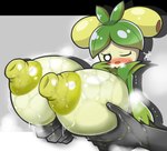 big_breasts breast_grab breasts disembodied_hand dolliv duo elemental_creature erect_nipples female flora_fauna generation_9_pokemon hand_on_breast huge_breasts humanoid nintendo nipples non-mammal_nipples plant pokemon pokemon_(species) simple_background solo_focus unknown_artist