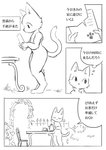 2017 ambiguous_gender anthro comic domestic_cat doukutsunezumi felid feline felis hi_res japanese_text kemono mammal monochrome right_to_left shironeko_(doukutsunezumi) text translated