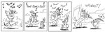 2013 3_toes 4_fingers anthro arched_soles athletic belly biped black_and_white black_eyes black_nose blowgun buckteeth butt cactus canid canine canis canyon casual_nudity circling_stars clapping clutching comic cotton_tail coyote coyoteville crescent_(shape) dart dazed desert detailed digital_media_(artwork) duo english_text evil_grin exclamation_point eyebrows eyes_closed feet fingers flute half-closed_eyes happy holding_blowgun holding_flute holding_object humor lagomorph leporid lines_drawn long_ears male mammal mischievous mischievous_smile monochrome moon_symbol music musical_instrument narrowed_eyes note nude one_eye_closed open_mouth outside paws plant plantigrade playing_flute playing_music prancing rabbit raised_eyebrow raised_heel rear_view sean_o'desse seeing_stars shooting smile sneaky soles sound_effects spine standing standing_on_toes star_symbol stevethedragon tapping_foot teeth text tiptoeing tiptoes toes tranquil tranquilized tranquilizer trick tricked whiskers wind_instrument woodwind_instrument