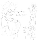 Rating: q
ID: 4013174
Date: 2023-04-25 02:14:53 -0400
Status: active
Score: 22
3_horns aged_up anthro big_breasts bone_frill breasts cavemanon_studios ceratopsian cleavage clothed clothing dialogue dinosaur drawstring english_text facial_horn female frill_(anatomy) goodbye_volcano_high groundbreaking hair hand_on_hip head_crest head_frill hi_res horn kinky_hair looking_at_viewer messy_hair monochrome multi_horn narrowed_eyes nose_horn orange_bongo ornithischian prehistoric_species reptile scalie shirt simple_background sketch sketch_page smile smiling_at_viewer snoot_game solo spiked_frill spikes standing talking_to_viewer text topwear triceratops trish_(gvh) white_background post #4013174