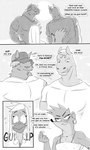 3:5 anthro avian bird black_and_white blue_jay canid canine canis cartoon_network clothed clothing comic corvid crossdressing dialogue domestic_dog ear_piercing ear_ring english_text equid equine group hi_res hidden_eyes horse jackofak jay_(bird) looking_down_at_another male mammal monochrome mordecai_(regular_show) new_world_jay oscine passerine piercing procyonid prostitution raccoon regular_show rigby_(regular_show) ring_piercing simple_background speech_bubble text wig worried