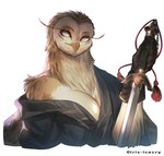 Rating: q
ID: 4307814
Date: 2023-09-22 21:00:54 -0400
Status: active
Score: 86
2023 anthro asian asian_clothing asian_sword avian barn_owl beak big_breasts bird blue_clothing blue_eyes breasts brown_body bust_portrait cheek_tuft chinese_clothing chinese_dress chinese_sword cleavage clothed clothing colored copyright_symbol digital_drawing_(artwork) digital_media_(artwork) dress east_asian_clothing eastern_barn_owl eyelashes eyeliner facial_markings facial_tuft fantasy feather_markings feathers female fluffy front_view gloves grey_eyes handwear hanfu head_markings hi_res highlights_(coloring) holding_object holding_weapon hou_suyin_(icecreamcoconuts) iris-icecry jian kung_fu light lighting long_eyelashes long_neck looking_at_viewer makeup markings melee_weapon metal monk neck_tuft oversized_clothing owl pattern_clothing pinup plumage portrait pose red_eyelashes red_makeup robe robe_only seductive shaded signature simple_background smile solo speckled_body spots spotted_body spotted_feathers spread_wings sword symbol tan_body tan_feathers tassels tuft tyto tytonid warm_colors warm_lighting weapon white_background wings yin_yang post #4307814