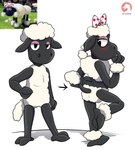 aardman_animations absurd_res anthro bovid caprine clothed clothing conditional_dnp crossdressing embarrassed femboy hi_res male mammal nude osterars shaun_the_sheep shaun_the_sheep_(character) sheep signature solo standing wallace_and_gromit watermark