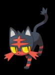 2016 absurd_res alpha_channel ambiguous_gender black_body black_fur cheek_tuft facial_tuft felid feral full-length_portrait fur fur_tuft generation_7_pokemon hi_res litten mammal nintendo nude official_art pokemon pokemon_(species) portrait quadruped red_body red_fur simple_background solo transparent_background tuft unknown_artist yellow_sclera