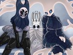 2020 4:3 anthro arachnid arthropod artist_name bedroom_eyes bench big_breasts blush breasts cloak clothed clothing crossed_legs crystaluranium elemental_creature female flora_fauna group herrah_(hollow_knight) hollow_knight imminent_threesome larger_female looking_at_another looking_down_at_another male meme multi_eye multi_leg multi_limb narrowed_eyes non-mammal_breasts pale_king_(hollow_knight) plant robe seductive shy sitting size_difference spider surrounded team_cherry trio white_lady_(hollow_knight) wrappings