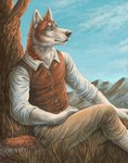 Rating: s
ID: 5610154
Date: 2025-05-30 19:35:44 -0400
Status: active
Score: 20
2015 acrylic_painting_(artwork) anthro blue_eyes bottomwear canid canine canis clothed clothing domestic_dog fully_clothed fur grant_wickham grass husky male mammal mountain multicolored_body multicolored_fur nordic_sled_dog off_the_beaten_path outside painting_(artwork) pants plant pointy_ears prick_ears red_body red_fur red_lantern_universe rolled_up_sleeves rukis shirt sitting sitting_on_ground sitting_under_tree sky solo spitz tail topwear traditional_painting_(artwork) tree two_tone_body two_tone_fur vest whisker_spots white_body white_fur post #5610154
