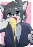 Rating: s
ID: 4851567
Date: 2024-06-14 01:43:43 -0400
Status: active
Score: 66
anthro big_breasts biped black_hair black_nails blue_eyes blush border breasts canid canine canis clothing colored_nails eating fangs female food fur grey_body grey_clothing grey_fur grey_jacket grey_topwear hair hi_res holding_fork jacket kemono konazarame long_sleeves looking_at_viewer mammal multicolored_body multicolored_fur nails noodles open_mouth outside_border pasta pink_background ponytail reiko_oogami shirt simple_background solo spaghetti tail teeth tongue topwear tsukareta-inu_no_anime two_tone_body two_tone_fur upper_body white_body white_border white_clothing white_fur white_shirt white_topwear wolf post #4851567