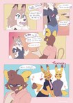 4_panel_comic absract_background alolan_form alolan_raichu anthro arrow_sign bee_(caidahyan) black_text borderless_panel caidahyan clothed clothing comic conjoined_speech_bubble dialogue diane_(caidahyan) eyes_closed fangs female female/female fully_clothed furgonomics furry-specific_piercing generation_1_pokemon generation_7_pokemon green_eyes group heart_symbol hi_res linked_speech_bubble lycanroc midday_lycanroc midriff name_drop name_in_dialogue nintendo open_mouth page_number paper piercing pikachu pokemon pokemon_(species) question question_mark red_text regional_form_(pokemon) reunion shiny_pokemon sibling_(lore) sister_(lore) sisters_(lore) speech_bubble tail tail_piercing teeth text tomboy tongue trio twin_sisters twins_(lore) white_text