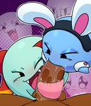 Rating: e
ID: 5370612
Date: 2025-02-13 14:52:59 -0500
Status: active
Score: 65
ambiguous_gender ball_grab balls being_watched blue_body bodily_fluids boo_(mario) bow_accessory bow_ribbon cel_shading cuffs_(clothing) dark_body dark_skin eyelashes fake_ears fake_rabbit_ears fangs fangs_on_penis fellatio female first_person_view genital_fluids genitals ghost gradient_background green_body group hi_res human human_pov humanoid jealous lady_bow long_tongue looking_at_another makeup male male/female male_pov mammal mario_bros motion_lines nintendo one_eye_closed open_mouth oral paper_mario peeka_(mario) penile penis penis_grab precum saliva saliva_on_penis saliva_on_tongue sex shaded simple_background spirit stroking_penis sucking sucking_tip surrounded teeth tongue tongue_out tongue_wrap tonguejob translucent translucent_body trio vesi_sage waddling_head wink post #5370612