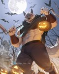 Rating: s
ID: 5149058
Date: 2024-10-30 13:49:20 -0400
Status: active
Score: 107
2024 abs ambient_bat anthro arm_wraps barazoku bat biceps big_muscles bottomwear canid canine canis cheek_tuft claws cloak clothed clothing cross dead_tree death_(puss_in_boots) detailed_background dreamworks facial_markings facial_tuft fluffy fluffy_tail food fruit full_moon fur fuzzy glowing glowing_eyes grin halloween head_markings head_tuft hi_res holding_object holding_weapon holidays huge_muscles jack-o'-lantern kemono looking_at_viewer low-angle_view male mammal markings mask_(marking) melee_weapon moon muscular muscular_anthro muscular_male navel night obliques outside pants plant polearm pumpkin puss_in_boots_(franchise) red_eyes serratus shan_yao_jun sickle signature sky smile solo standing star starry_sky tail teeth tombstone tree tuft watermark weapon wolf wraps post #5149058