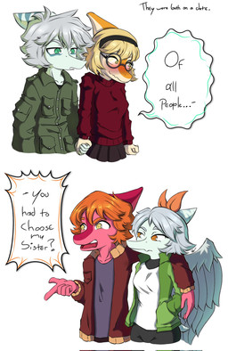 Rating: s
ID: 5633320
Date: 2025-06-10 15:27:39 -0400
Status: pending
Score: 10
2025 5_fingers amber_(snoot_game) amber_eyes anthro arm_around_shoulder blush bone_frill brown_clothing brown_jacket brown_topwear cavemanon_studios clothing dialogue diegochirinos20 digital_drawing_(artwork) digital_media_(artwork) dinosaur english_text eyewear feathered_wings feathers female fingers frill_(anatomy) glasses green_(snoot_game) green_clothing green_eyes green_jacket green_topwear grey_body grey_hair grey_scales group hadrosaurid hair hand_holding head_crest hi_res jacket magenta_body magenta_scales male male/female melissa_(snoot_game) military_jacket multicolored_body multicolored_scales orange_body orange_hair orange_scales ornithischian ornithopod parasaurolophus pink_body pink_scales prehistoric_species pterodactylus pterosaur red_clothing red_sweater red_topwear reptile round_glasses scales scalie short_hair short_tail simple_background smile snoot_game snout sweater tail text tommy_(snoot_game) topwear two_tone_body two_tone_scales white_background white_body white_scales wings yellow_eyes post #5633320