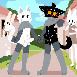 Rating: e
ID: 5151808
Date: 2024-10-31 15:43:38 -0400
Status: active
Score: 398
1:1 2024 2_frame_animation animated anthro balls bingo_(fringession) black_balls black_body black_fur black_penis blush bodily_fluids clothed clothing cloud digital_drawing_(artwork) digital_media_(artwork) domestic_cat embarrassed erection felid feline felis fringession fur genitals group hand_holding heart_symbol humanoid_genitalia humanoid_penis legwear male male/male mammal navel neve_the_half-beast no_underwear penis public public_erection public_exposure short_playtime sweat sweatdrop thigh_highs white_balls white_body white_fur white_penis yellow_eyes post #5151808