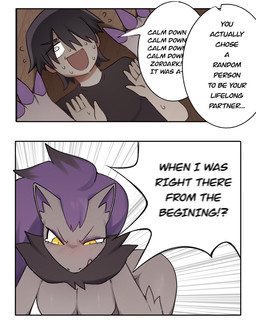 Rating: q
ID: 5706060
Date: 2025-07-13 12:38:10 -0400
Status: active
Score: 114
anthro biped black_body black_fur black_hair breasts claws cleavage clothed clothing comic dialogue duo english_text exclamation_point female fingers fur generation_5_pokemon grey_body grey_fur hair hi_res human lying male mammal multicolored_body multicolored_fur nintendo on_back pokemon pokemon_(species) pupils question_mark simple_background slit_pupils speech_bubble svkhaiminh text yellow_eyes zoroark post #5706060