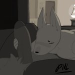 1:1 animated anthro ball_fondling ball_lick ball_suck ball_worship balls bedroom big_balls big_penis biped blush bodily_fluids breasts canid canine canis close-up comic digital_media_(artwork) domestic_dog duo erection female fondling fur genitals grey_body grey_fur greyscale handjob harvey_(piilsud) hi_res huge_balls licking male male/female mammal monochrome multicolored_body multicolored_fur nude oral penile penis piilsud pubes semi_pov sex short_playtime signature sucking tongue tongue_out tuft white_body white_fur yoko_(vetarix)