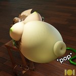 1:1 3d_(artwork) absurd_res anthro bandai_namco belly belly_inflation bodily_fluids breast_expansion breasts cum cum_ballooning cum_inflation cum_inside digimon digimon_(species) digital_media_(artwork) digiwolx_(character) expansion female genital_fluids hi_res hose hose_in_butt hose_inflation hyper hyper_inflation inflation navel onehundredandone onomatopoeia outie_navel pop_(sound_effect) renamon solo sound_effects stretch_marks text