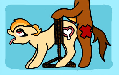 Rating: e
ID: 5634577
Date: 2025-06-11 03:51:35 -0400
Status: active
Score: 10
ahegao arched_back brown_body brown_fur doggystyle duo equid equine fan_character female feral forced from_behind_position fur hair hasbro hi_res horse looking_pleasured male male/female mammal my_little_pony orange_hair pony questionable_consent red_eyes restraints sex stocks tan_body tan_fur post #5634577