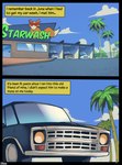 anthro car car_wash comic elfein english_text hi_res light palm_tree plant sunlight text tree vehicle zero_pictured