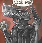 Rating: s
ID: 320719
Date: 2013-04-25 15:14:39 -0400
Status: active
Score: 95
alternate_species angry animate_inanimate desert_eagle dialogue english_text for_a_head gun gun_head handgun head_cannon holding_gun holding_object holding_ranged_weapon holding_weapon humanoid humanoidized imperatorcaesar living_gun living_machine living_ranged_weapon living_weapon machine male metallic_body nightmare_fuel not_furry object_head pistol ranged_weapon red_background red_eyes simple_background solo teeth text weapon what_has_science_done post #320719
