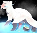 absurd_res blush chien-pao egg ejaculation erection feral fur generation_9_pokemon genitals hi_res legendary_pokemon male male_birth mame02550912 nintendo oviposition penis pokemon pokemon_(species) pokemon_egg quadruped solo white_body white_fur