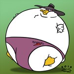 1:1 air_inflation anatid anseriform anthro avian bird bulge clothing connercoon darkwing_duck disney drake_mallard duck ducktales hat headgear headwear inflation male mask purple_clothing purple_speedo purple_swimwear solo speedo swimwear white_body