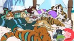 16:9 2023 advertisement big_breasts breasts bulge clothing curvy_figure digital_media_(artwork) felid group gynomorph hi_res intersex kenno_arkkan mammal mana_(harioto01) pantherine pawpads paws roxanne_(spacenavytiger) seaside swimwear tiger trio voluptuous voluptuous_gynomorph widescreen zen_(znr)