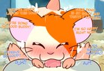 cricetid crushpepper english_text fellatio first_person_view genitals hamster hamtaro hamtaro_(series) heart_above_head hi_res male male/male mammal oral oxnard_(hamtaro) penile penis pov_blowjob praise rodent sex smile tagme text