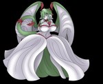 aakashi accessory alpha_channel ball_gown big_breasts big_wings breasts brown_eyes chest_spike clothed clothing collar colored dragon dragon_tail dragon_wings dress eyelashes female furgonomics gardevoir gender_transformation generation_3_pokemon green_body green_hair hair humanoid hybrid looking_back mtf_transformation mythological_creature mythological_scalie mythology nintendo pokemon pokemon_(species) scalie simple_background solo species_transformation spikes spikes_(anatomy) tail tail_accessory transformation transparent_background white_body wings