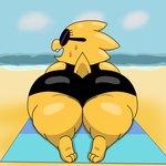 Rating: q
ID: 5580355
Date: 2025-05-18 00:40:54 -0400
Status: active
Score: 14
1:1 alphys anthro big_butt butt clothed clothing digital_media_(artwork) female hi_res jonathefur20 lizard mature_female reptile scalie smile solo tail teeth undertale undertale_(series) yellow_body post #5580355