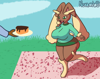 Rating: s
ID: 3589425
Date: 2022-09-26 10:11:15 -0400
Status: active
Score: 14
anthro big_breasts big_butt bottomwear breasts butt cake clothed clothing curvy_figure dessert digital_media_(artwork) female food generation_4_pokemon hi_res holding_object huge_breasts huge_butt lagomorph lopunny mammal nintendo nokamiwd open_mouth picnic pokemon pokemon_(species) short_stack simple_background skirt slightly_chubby smile solo sweater thick_thighs topwear underbutt wide_hips post #3589425