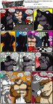 2012 abs absurd_res anthro ape balls bear bottomwear brown_bear burf_bear canid canine canis clothing comic domestic_dog english_text flaccid genital_piercing genitals gor_(tomcat) gorilla grizzly_bear group haplorhine hi_res humanoid_genitalia humanoid_penis male mammal muscular muscular_anthro muscular_male nipples nude pecs penis penis_piercing piercing pit_bull pitt_meister primate primer_(tomcat) prince_albert_piercing pubes shorts shower speech_bubble text tomcat_(artist) towel ursine