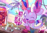 Rating: s
ID: 5434401
Date: 2025-03-15 06:16:29 -0400
Status: active
Score: 74
ambiguous_gender apple beach bow_(anatomy) bright_pupils cream_(food) daww day digital_media_(artwork) eeveelution fangs feral food fruit fur generation_6_pokemon glint hi_res looking_at_viewer nintendo one_eye_closed open_mouth open_smile outside palm_tree parfait_(dessert) pineapple pink_body pink_fur pink_ribbon pixel_(artwork) plant pokemon pokemon_(species) pupils purple_eyes ribbons ribbons_(anatomy) sand sea seaside shaded sky smile smiling_at_viewer solo sparkles strawberry_parfait sylveon teeth tongue tree ukierr water white_pupils wink winking_at_viewer post #5434401