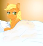 applejack_(mlp) clothing equid equine female feral fmike friendship_is_magic hasbro hi_res horse lying mammal my_little_pony on_side pony solo translucent translucent_clothing