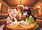 Rating: s
ID: 5372730
Date: 2025-02-14 15:31:04 -0500
Status: active
Score: 17
anthro biped black_hair black_nose blue_markings canid canine duo ear_barbell female food fox fur green_eyes hair inner_ear_fluff kidaoriginal mammal markings multi_tail nivata norii pasta pink_body pink_fur pink_nose red_eyes red_facial_markings restaurant spaghetti spaghetti_scene tail tuft white_body white_fur post #5372730