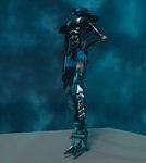 3d_(artwork) ambiguous_gender armor biomechanical bionicle black_body blender_(artwork) blue_eyes creepypasta digital_media_(artwork) failsafe272 glowing glowing_eyes hi_res high_heeled_feet humanoid lego machine multicolored_body not_furry robot robot_humanoid roodaka silver_body solo two_tone_body vortixx