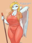 Rating: s
ID: 5391941
Date: 2025-02-23 04:44:15 -0500
Status: active
Score: 21
2025 5_fingers absurd_res anthro apron big_breasts biped blonde_hair blue_body blue_scales bodily_fluids bone_frill breasts broom brown_clothing brown_shirt brown_topwear cavemanon_studios cleaning_tool clothed clothed_anthro clothed_female clothing dialogue elbow_feathers english_text feathered_wings feathers female fingers frill_(anatomy) front_view grey_body grey_feathers hair half-closed_eyes hi_res holding_broom holding_cleaning_tool holding_object humanoid_hands hyuvevo long_hair looking_at_viewer mature_anthro mature_female narrowed_eyes one_eye_closed open_mouth orange_background portrait prehistoric_species pterodactylus pterosaur red_apron red_clothing red_eyes reptile samantha_(snoot_game) scales scalie shirt simple_background snoot_game solo standing sweat sweatdrop talking_to_viewer text three-quarter_portrait tired topwear wide_hips wings post #5391941
