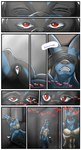 anthro blue_body blue_fur comic comic_book fur generation_4_pokemon hi_res lucario male mammal nintendo nude pokemon pokemon_(species) red_eyes sethmetparriere suspension tail