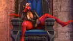 16:9 3d_(artwork) anthro barely_visible_genitalia barely_visible_pussy big_breasts black_bottomwear black_clothing black_jacket black_skirt black_topwear bottomwear breasts chair clothed clothing countershade_torso countershading digital_media_(artwork) dragon female furniture genitals hair hi_res inside jacket looking_at_viewer mythological_creature mythological_scalie mythology neatnick open_clothing open_jacket open_topwear pussy red_body red_scales scales scalie sitting skirt smile solo source_filmmaker_(artwork) tail tan_body tan_countershading tan_scales thick_thighs throne topwear white_hair widescreen