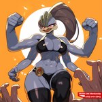 Rating: q
ID: 5552490
Date: 2025-05-06 07:23:43 -0400
Status: active
Score: 51
1:1 4_arms abs anthro big_breasts bikini black_bikini black_clothing black_swimwear breasts closed_hands clothing digital_media_(artwork) drunk_oak female generation_1_pokemon hair hi_res humanoid humanoid_hands legwear looking_at_viewer machamp multi_arm multi_limb muscular muscular_female muscular_humanoid nintendo open_hands open_mouth pokemon pokemon_(species) ponytail scales solo stockings sun sunset swimwear tongue two-piece_swimsuit post #5552490