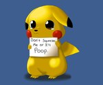 2013 6:5 black_ear_tips black_nose blue_background bodily_fluids brown_eyes digital_drawing_(artwork) digital_media_(artwork) dipstick_ears dogshaming ear_markings ears_down english_text feral generation_1_pokemon holding_object holding_sign meme multicolored_ears nintendo pikachu pivoted_ears pokemon pokemon_(species) sign simple_background solo standing tears text wafflefox yellow_body