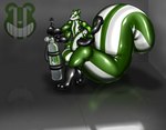 3_toes 4_arms animate_inanimate anthro balls big_balls big_penis big_tail black_arms black_legs black_nose black_penis canister digital_drawing_(artwork) digital_media_(artwork) erection evilfoxyfull eyeless feet genitals green_balls green_ears green_penis hi_res holding_penis holding_tube humanoid_genitalia humanoid_penis inflatable latex latex_body latex_creature living_inflatable living_latex logo long_tail male mammal markings mephitid multi_arm multi_limb penis reflective_floor skunk smile solo striped_balls striped_body striped_genitalia striped_markings striped_penis striped_tail stripes tail tail_markings toes white_balls white_penis white_stripes white_tail xander_(disambiguation)