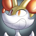 1:1 ambiguous_gender animate_inanimate braixen clothing digital_media_(artwork) generation_6_pokemon headshot_portrait icon inflatable inner_ear_fluff latex latex_body latex_clothing latex_skinsuit living_inflatable low_res multicolored_body nintendo orange_eyes orange_nose permagrin permanent_smile pokemon pokemon_(species) pool_toy portrait posexe seam_(sewing) shaded sharp_teeth simple_background skinsuit soft_shading solo teeth three-quarter_view tight_clothing tuft two_tone_body white_body yellow_body