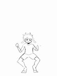 2024 animated animated_sketch anthro bottomwear bovid caprine clothing fur goat hair hooves horn jumping male mammal milo_(twang) shirt short_playtime short_tail shorts simple_background sketch solo stuck tail topwear twang white_background