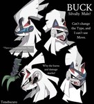 Rating: s
ID: 2804911
Date: 2021-06-27 21:46:40 -0400
Status: active
Score: 47
3_fingers ambiguous_gender black_background bodily_fluids buck_(tenebscuro) burn_mark claws english_text expression_sheet eye_patch eyewear feral finger_claws fingers generation_7_pokemon green_body grey_eyes head_crest hi_res legendary_pokemon male_(lore) nintendo open_mouth pokemon pokemon_(species) shaded silvally simple_background smile solo sweat tenebscuro text white_body post #2804911