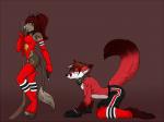 4:3 allikuja anthro bdsm bovid bovine canid canine chicago_blackhawks clothing collar duo dusty_montale fox hockey legwear mammal midnightdraven petplay roleplay simple_background sport stockings