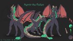 16:9 anthro breasts dragon english_text female feral fieryashy fieryjaneyart form genitals minion_masters model_sheet mythological_creature mythological_scalie mythology nyrvir_the_fallen pussy refference scalie solo tail text widescreen wings