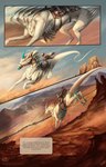 9:14 alectorfencer anthro beak blue_beak blue_horn bridle cloak clothing comic desert dialogue dragon duo english_text female feral horn mountain myre mythological_creature mythological_scalie mythology outside reins riding running saddle scalie signature tail text varug white_body wingless_dragon