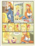 absurd_res anthro big_breasts blonde_hair breasts brown_eyes comic cream_(miu) dialogue digital_media_(artwork) dirty duo english_text female female/female fur gas_station hair hi_res mammal marmalade_(maxblackrabbit) max_blackrabbit nipples rodent sciurid shower tail text tree_squirrel